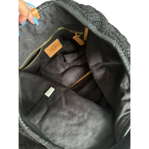 UGG AUSTRALIA Black Knit Sweater Shoulder Hobo Bag - Picture 2 of 12